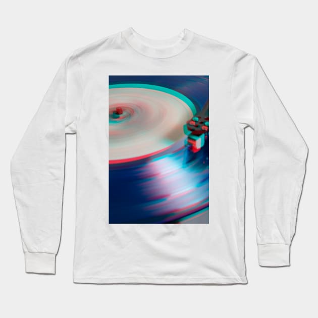 Vinyl Glitch Long Sleeve T-Shirt by David Lichtneker